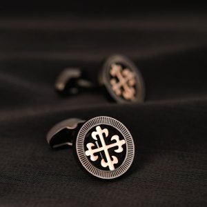 Radiant Gold-Plated Brushed Metal Cufflinks FSCUFFS008