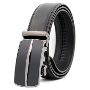 High Quality 100% Genuine Men's Automatic Ratchet Sliding Leather Belt - FSB41