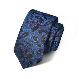 Black Blue Pattern Tie - FST6609