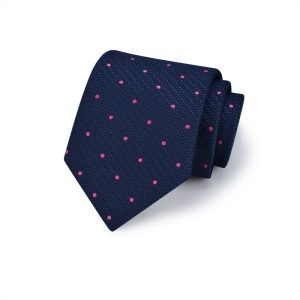 Blue Colour with Mini Pink Dots Tie - FST8031