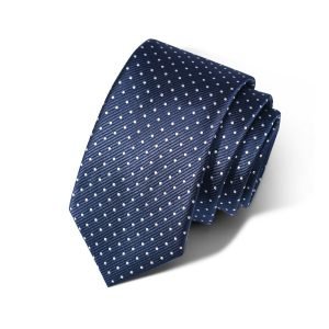 Blue Colour with Mini White Dots Tie - FST6644
