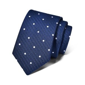Blue Colour with White Dots Tie - FST6665