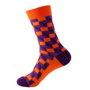 Orange Pattern Socks - FSS1015