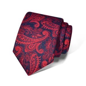 Red on Blue Tie - FST7741