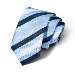Sky Blue Strip Tie - FST6692